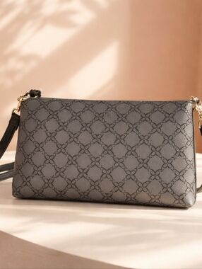NWT Nine West Stylish Gray Patterned Crossbody Bag